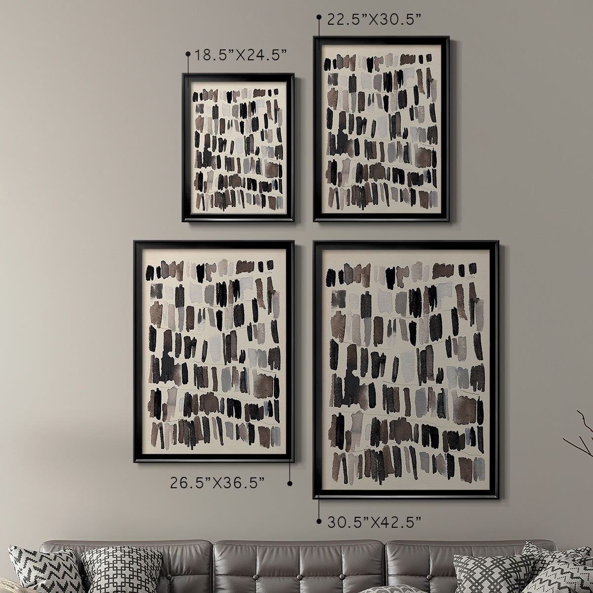 Chalk and Flint IV - Modern Framed Canvas Print
