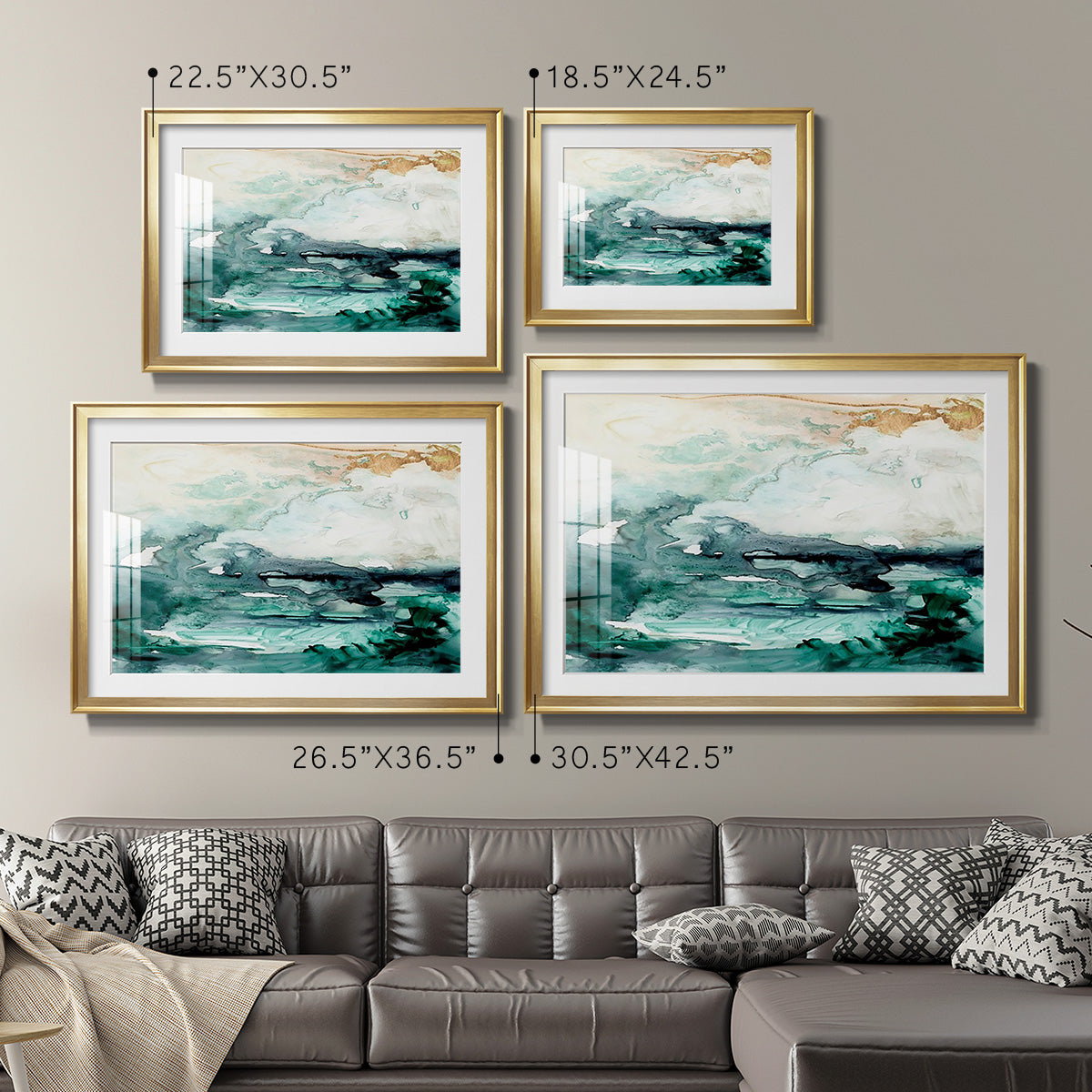 Sea Foam Flow I - Modern Framed Art Print
