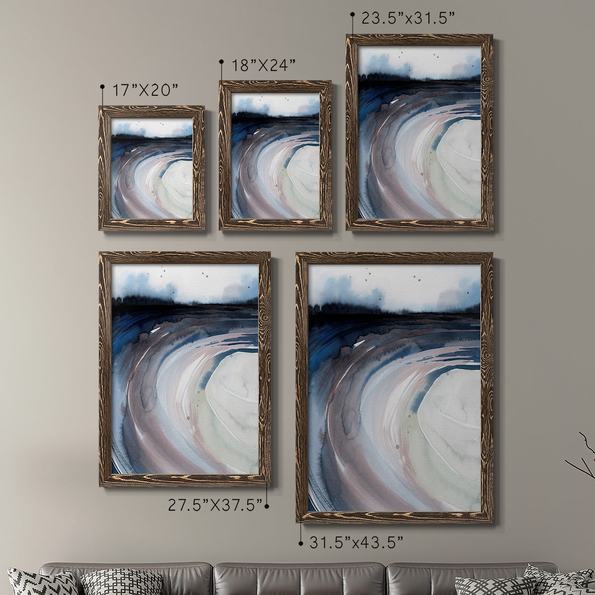 Geode Valley I - Premium Framed Canvas 2 Piece Set - Ready to Hang