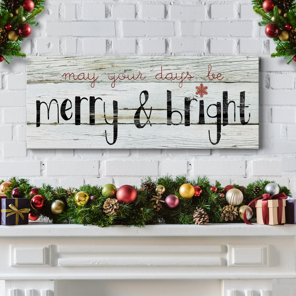 Merry & Bright Premium Gallery Wrapped Canvas - Ready to Hang