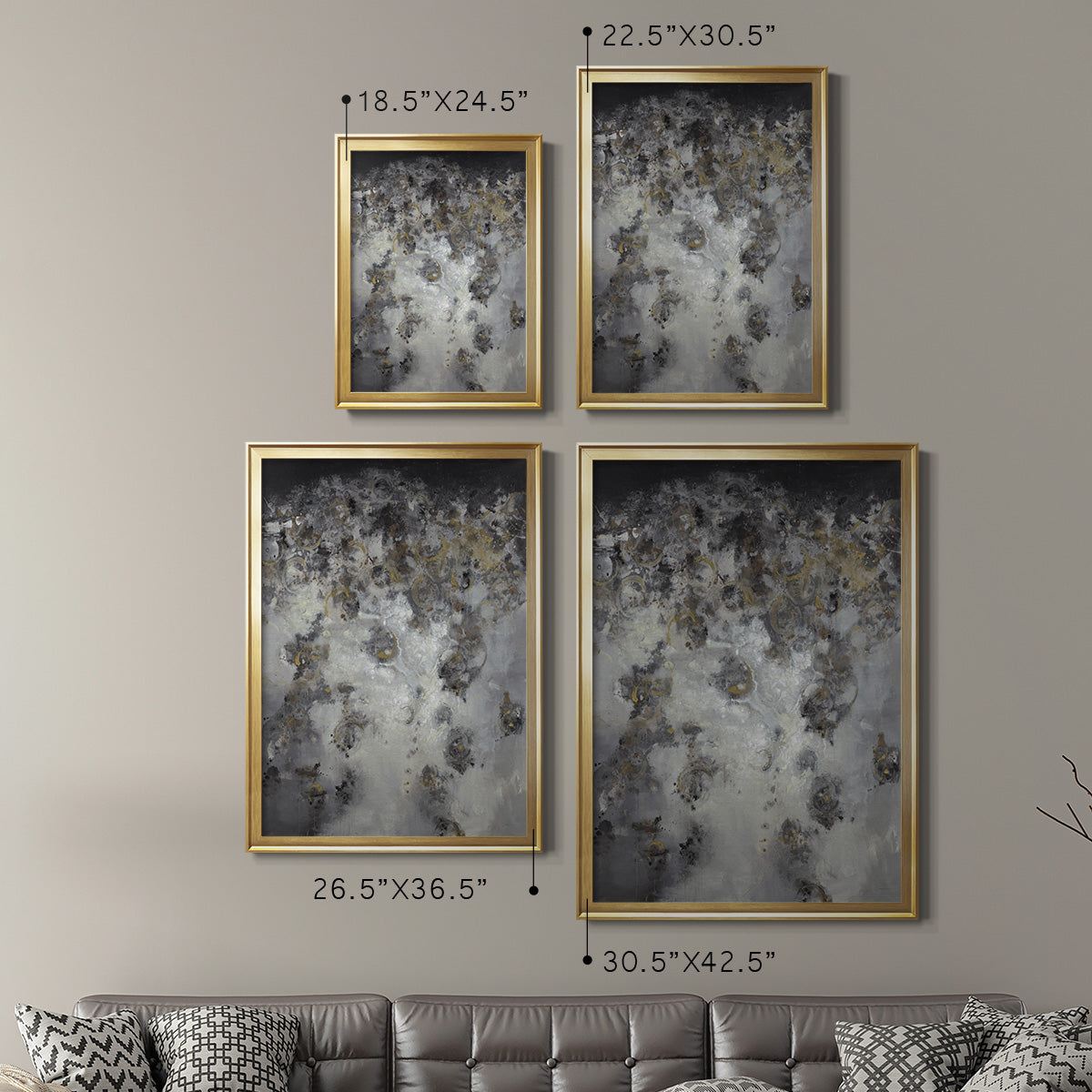 Meteor Showers - Modern Framed Canvas Print