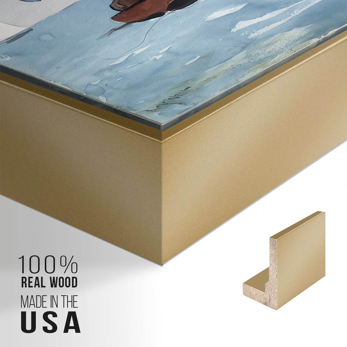Taking on Wet Provisions, 1903 - Floater Framed Canvas Print