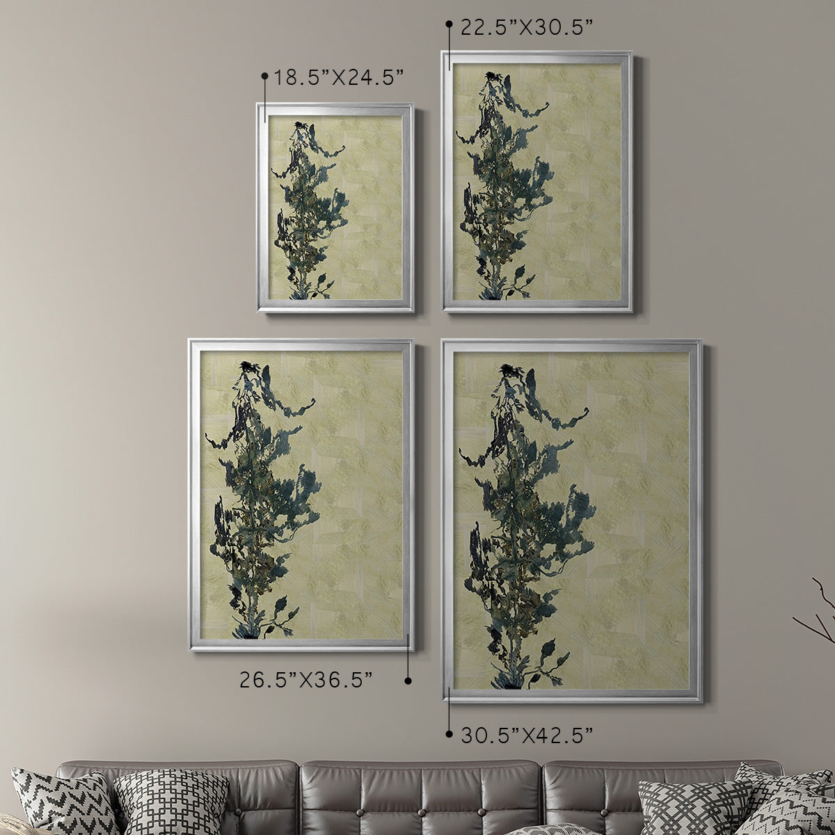 Chinoiserie 2 Tan II - Modern Framed Canvas Print