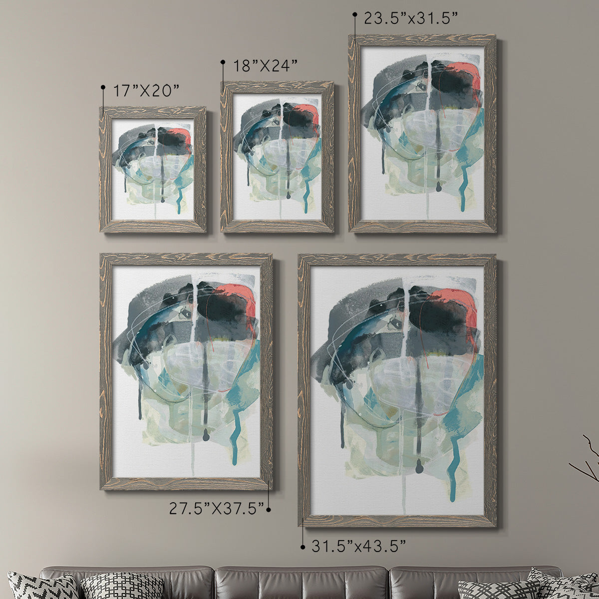 Stone Aperture III - Premium Framed Canvas 2 Piece Set - Ready to Hang