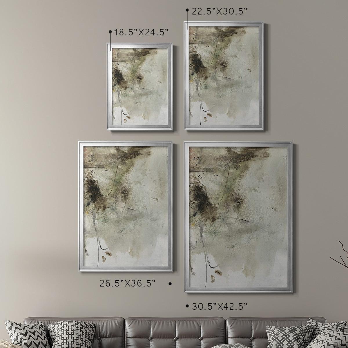 Soft Inspiration IV - Modern Framed Canvas Print
