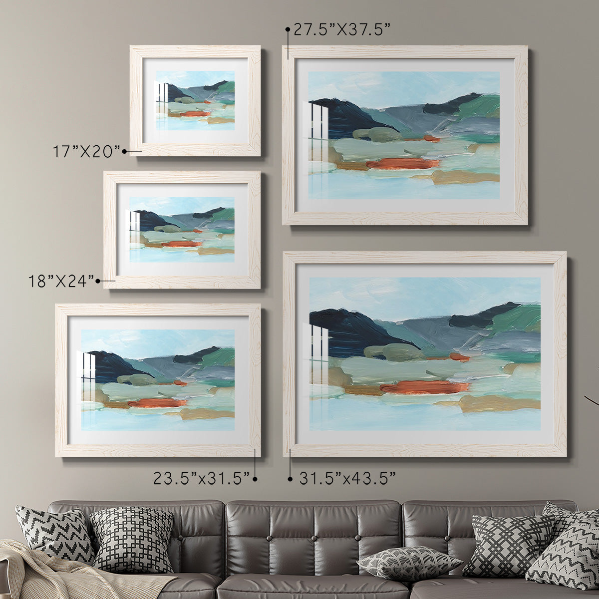 Autumn Mountains II - Barnwood Framed Art Print