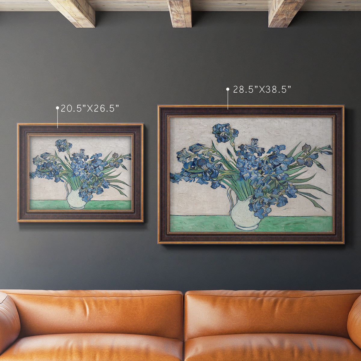 Irises II - Ornate Framed Canvas Print