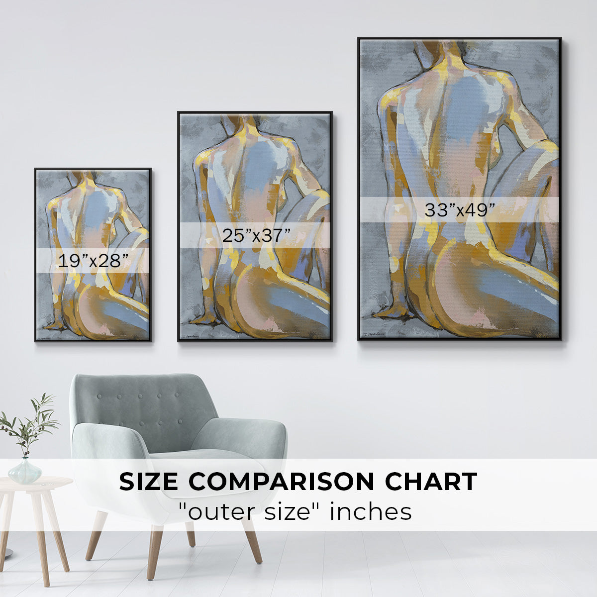 Grey Maiden II - Floater Framed Canvas Print