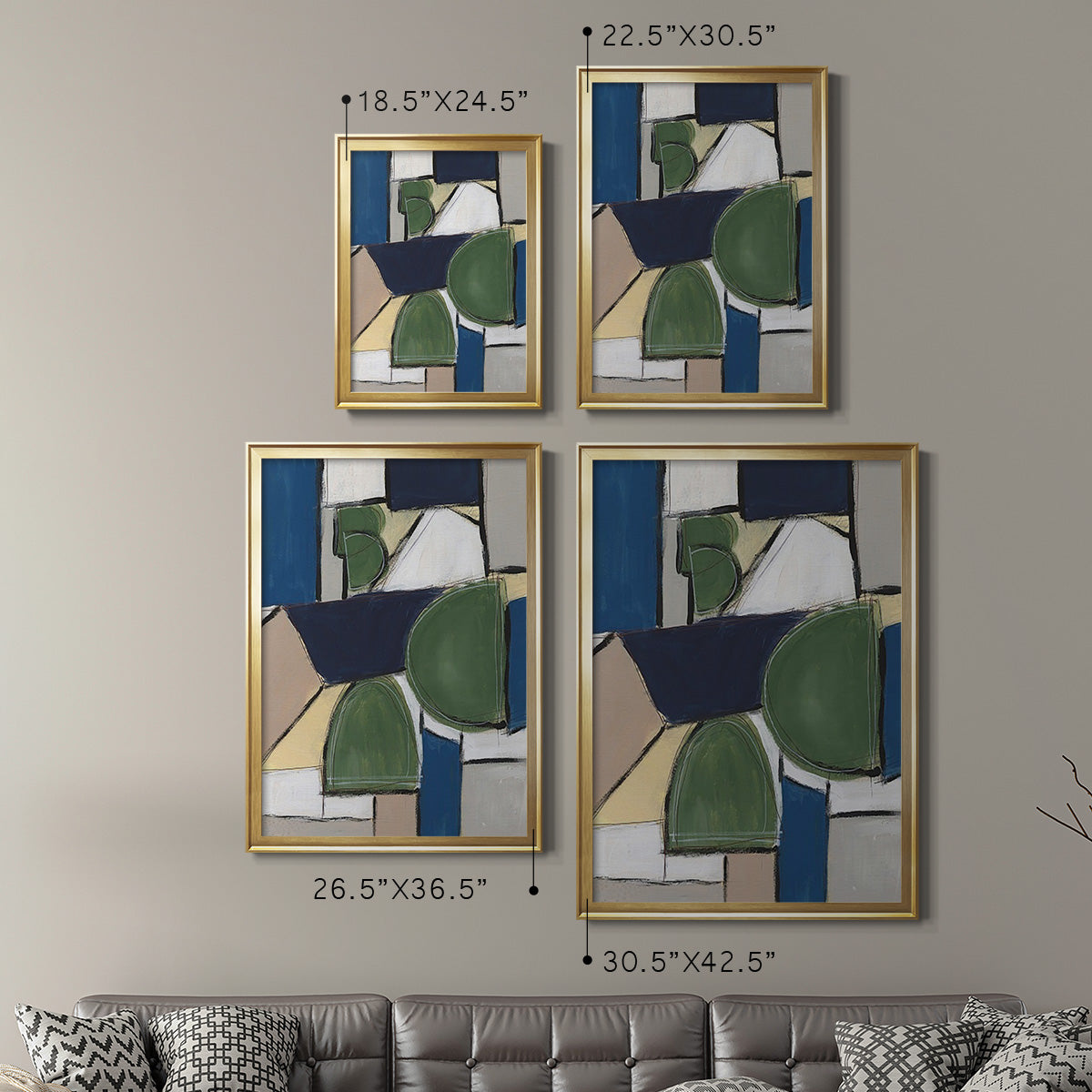 Spatial Mix II - Modern Framed Canvas Print