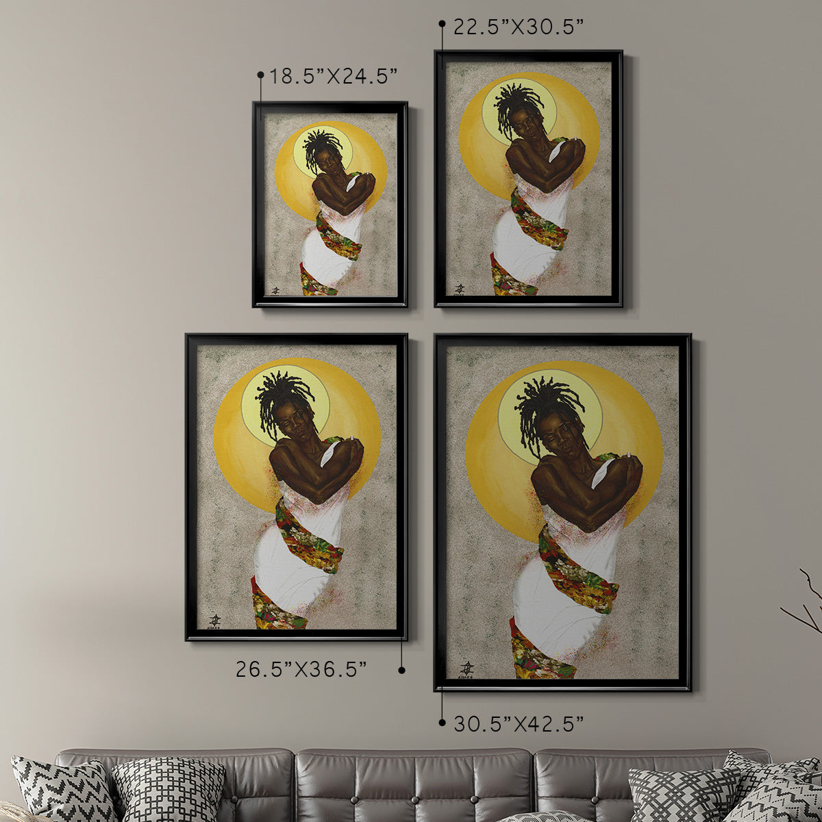 Her Love - Modern Framed Canvas Print