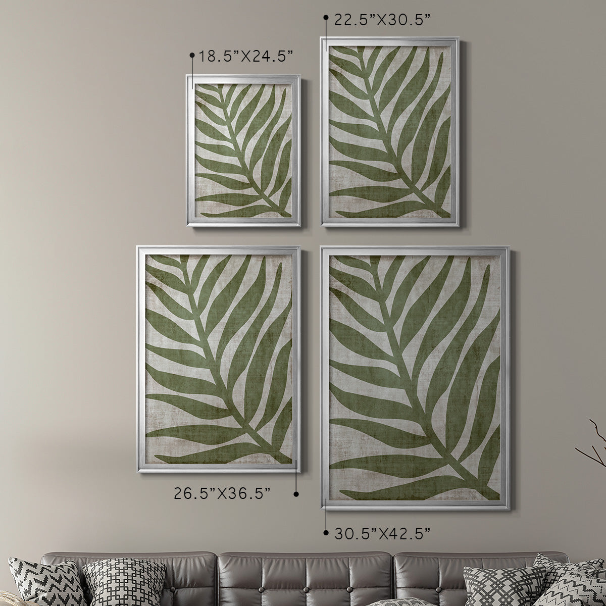 Island Greenery I - Modern Framed Canvas Print