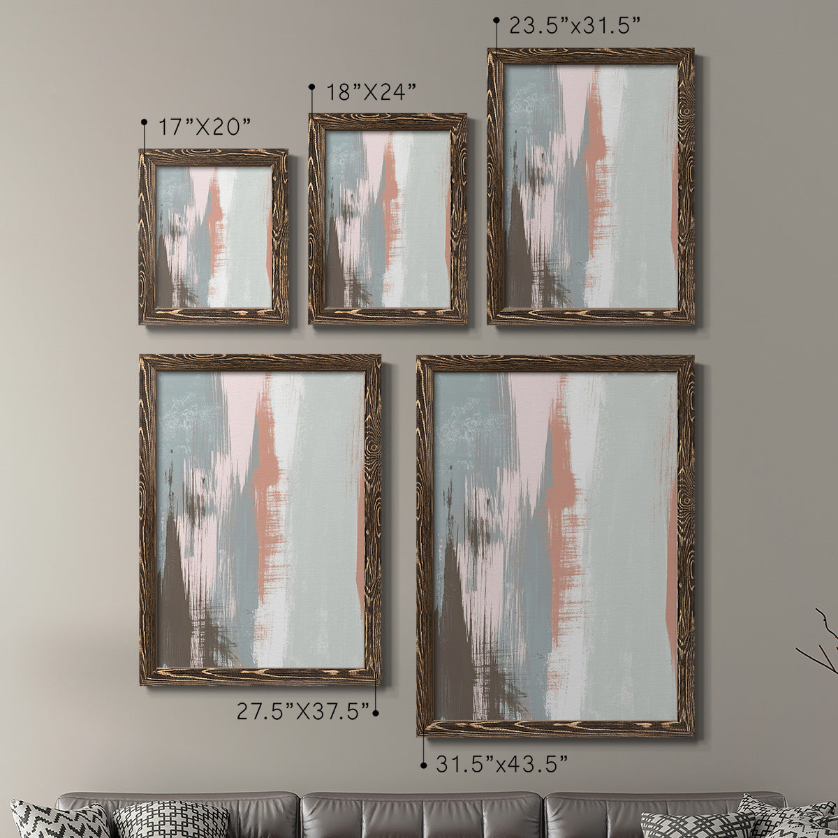 Sandstone Peel I - Premium Framed Canvas 2 Piece Set - Ready to Hang