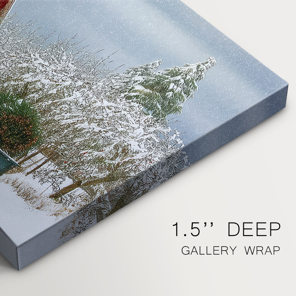 Soft Linen Village Serenade - Canvas Art Print