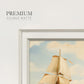 Sail Boat on the Edge Premium Framed Print Double Matboard