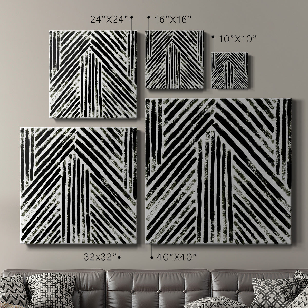 Concentric Ink II - Canvas Art Print