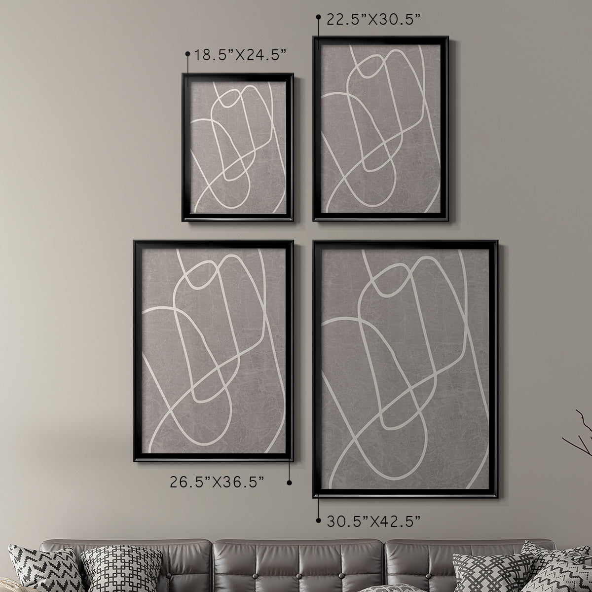 Fissures II - Modern Framed Canvas Print