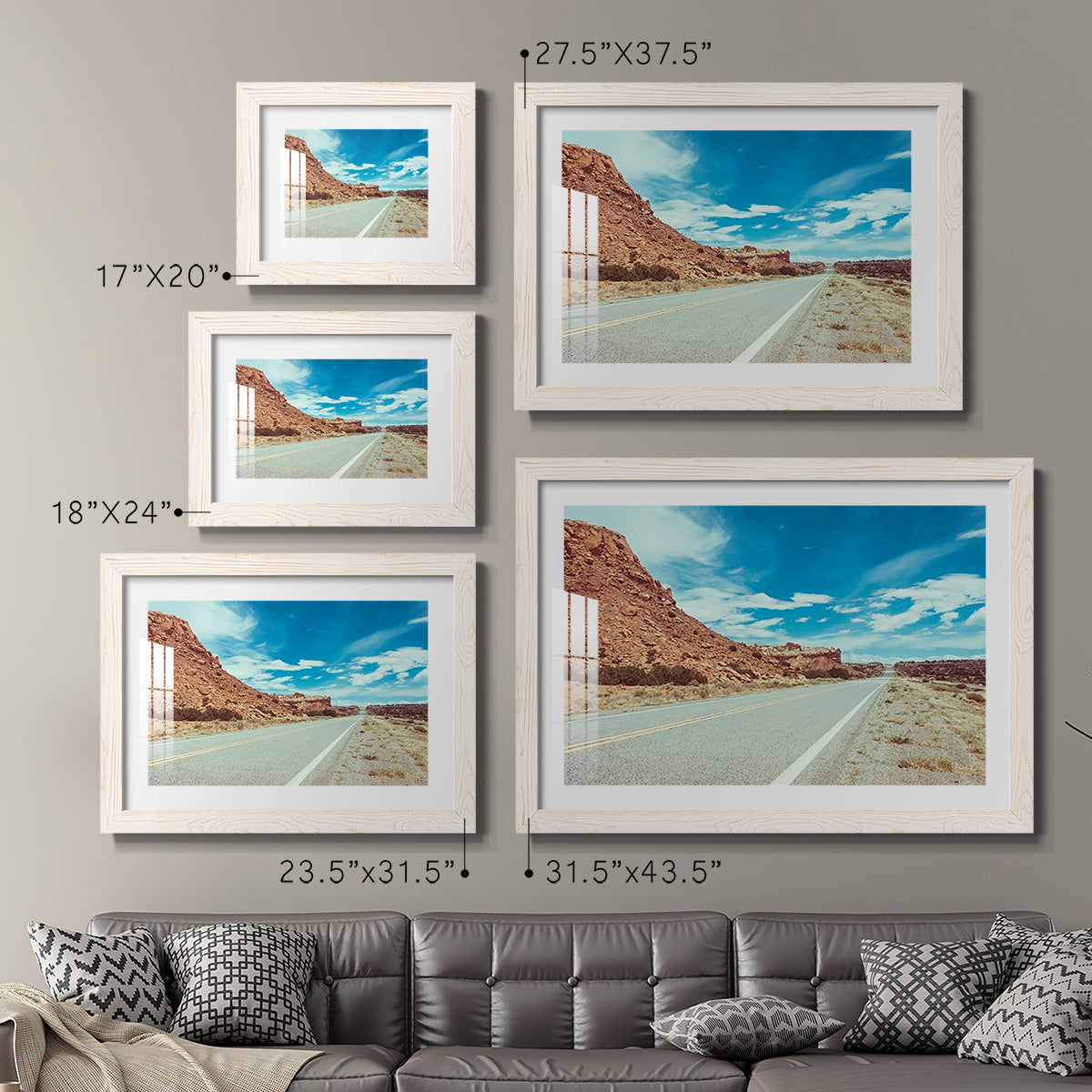 New Mexico Drive II - Barnwood Framed Art Print