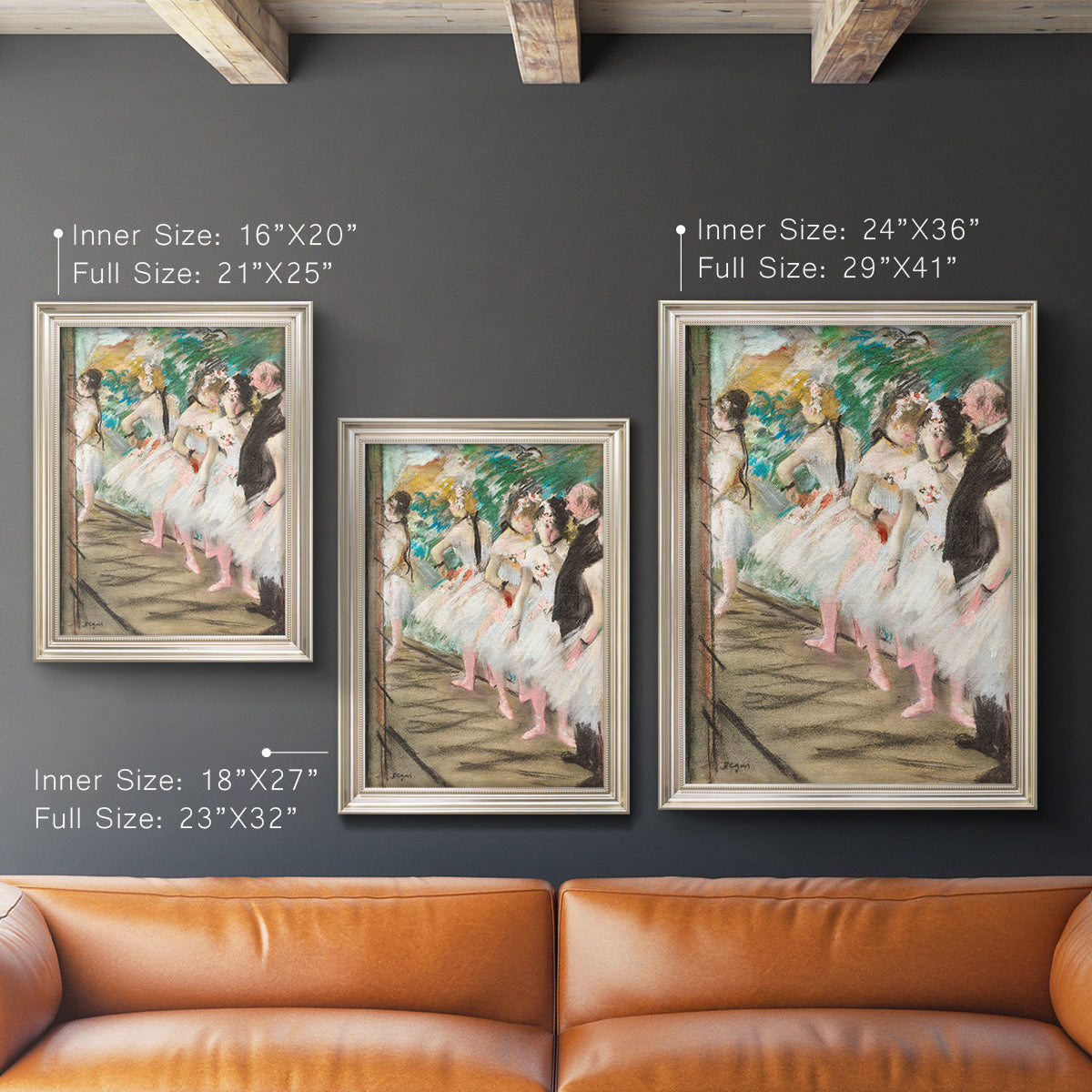 The Ballet, 1880 - Ornate Framed Canvas Print