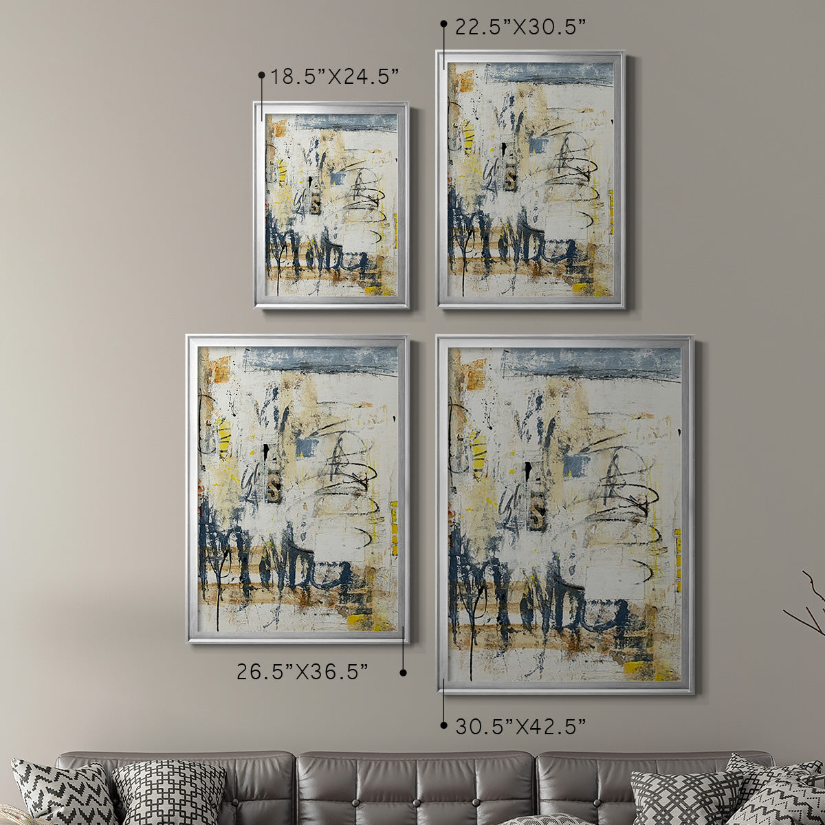 Urban Revival - Modern Framed Canvas Print