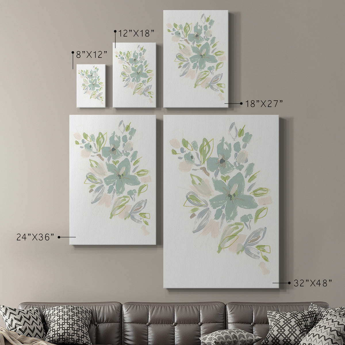 Seafoam Petals IV - Canvas Art Print