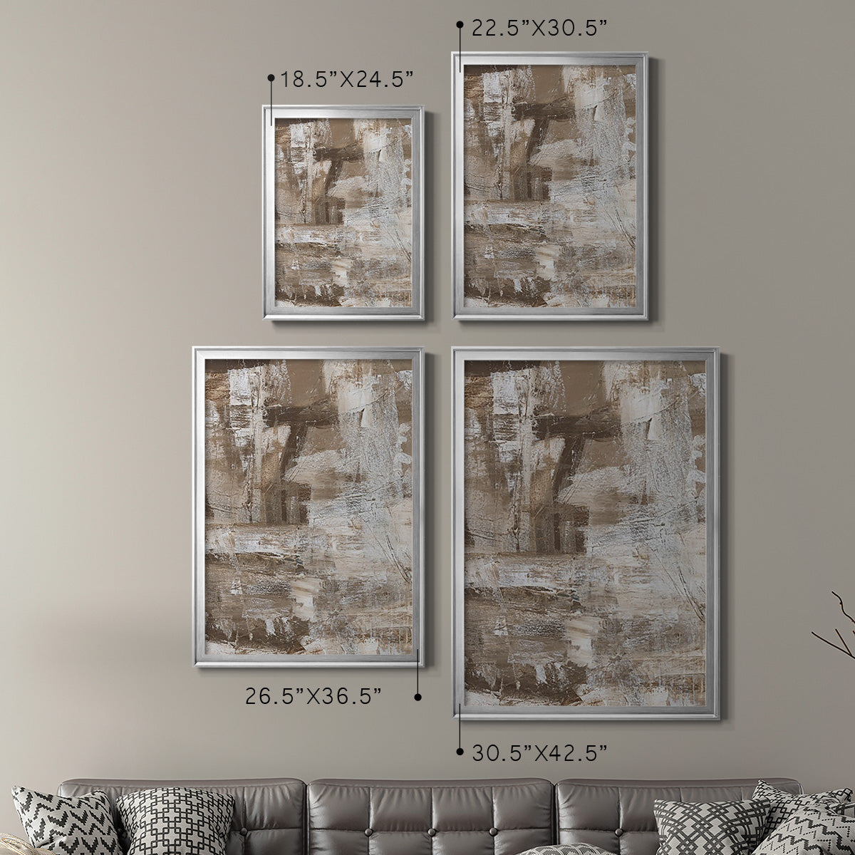 Bronzed II - Modern Framed Canvas Print