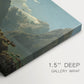 Canvas art print of a fjord landscape with mountains, water, and small settlement under open sky, highlighting texture and gallery-wrapped edges