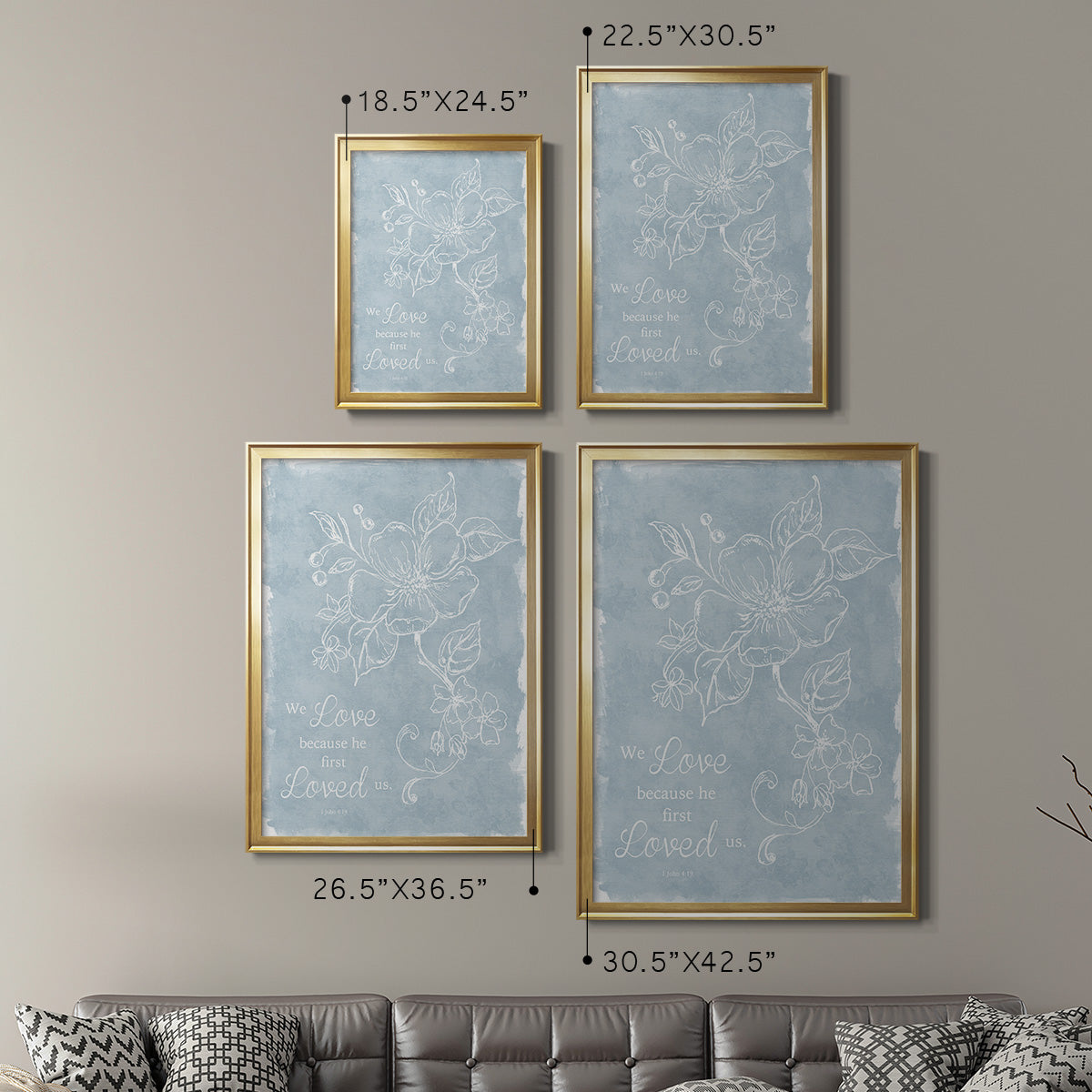 Loved Us First - Modern Framed Canvas Print