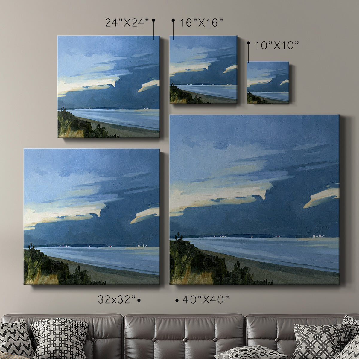 Blue Ocean Evening I - Canvas Art Print