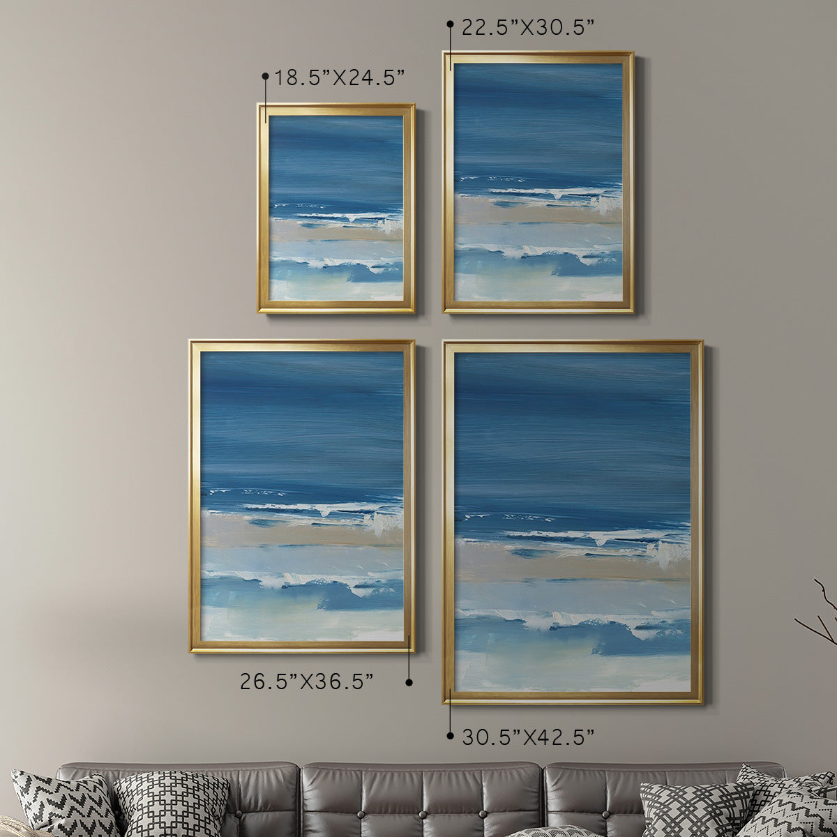 Coastal Colors II - Modern Framed Canvas Print