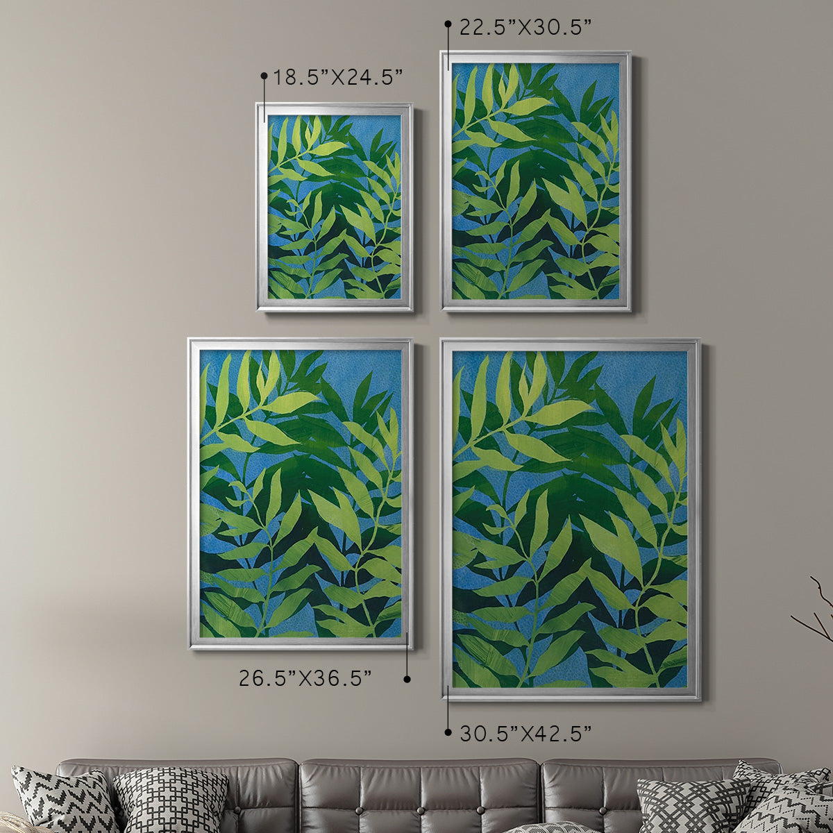 Ocean Vines I - Modern Framed Canvas Print