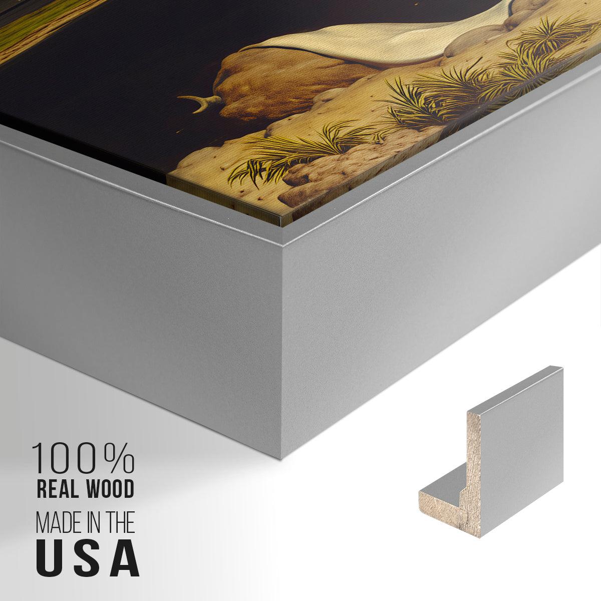Approaching Thunder Storm, 1859 - Floater Framed Canvas Print