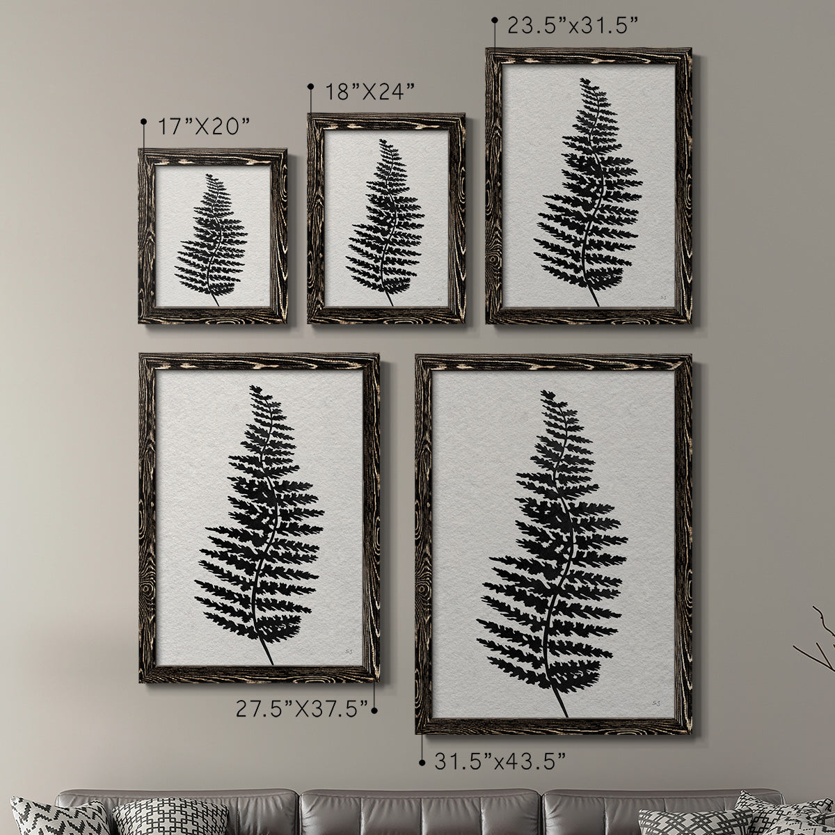 Forest Fern III - Premium Framed Canvas 2 Piece Set - Ready to Hang