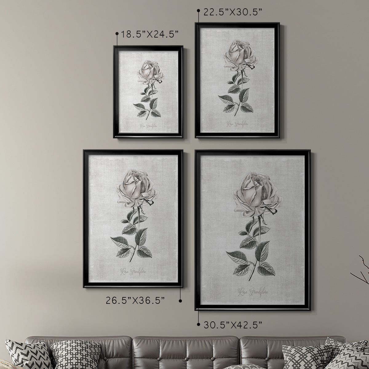 Vintage Botanical II - Modern Framed Canvas Print