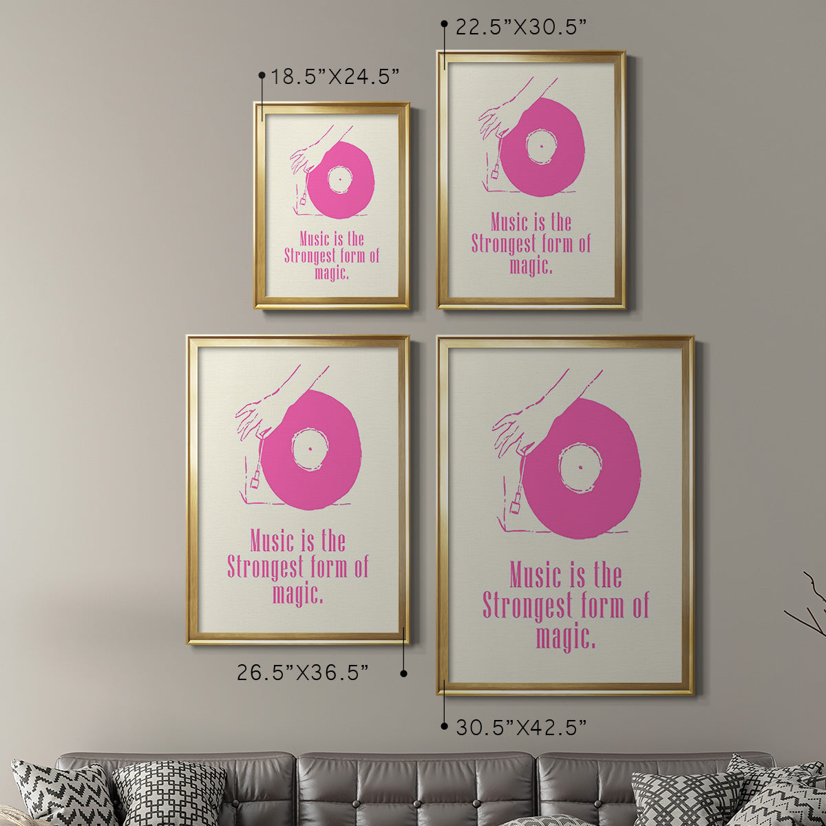 Sweet Melody IV - Modern Framed Canvas Print