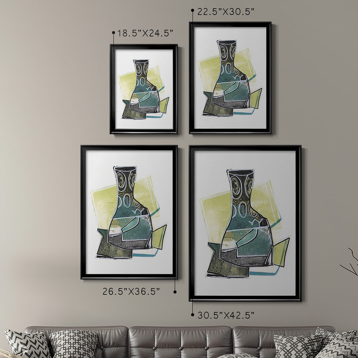 Jubilee Jugs I - Modern Framed Canvas Print