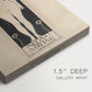 Close-up of a gallery-wrapped canvas corner showing a bold portrait with rich detail and expressive pose, highlighting texture and print detail.