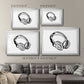 Headphones Sketch Premium Framed Print - Ready to Hang