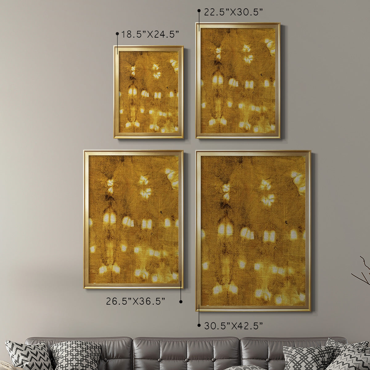 Turmeric Sunrise I - Modern Framed Canvas Print