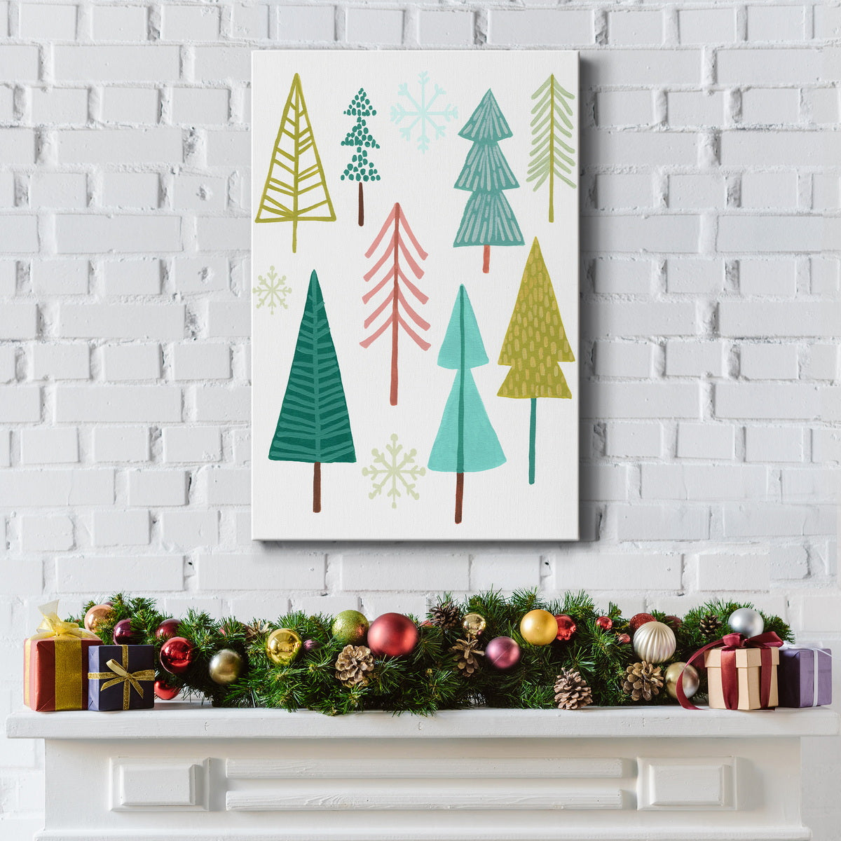 Modern Holiday I Premium Gallery Wrapped Canvas - Ready to Hang