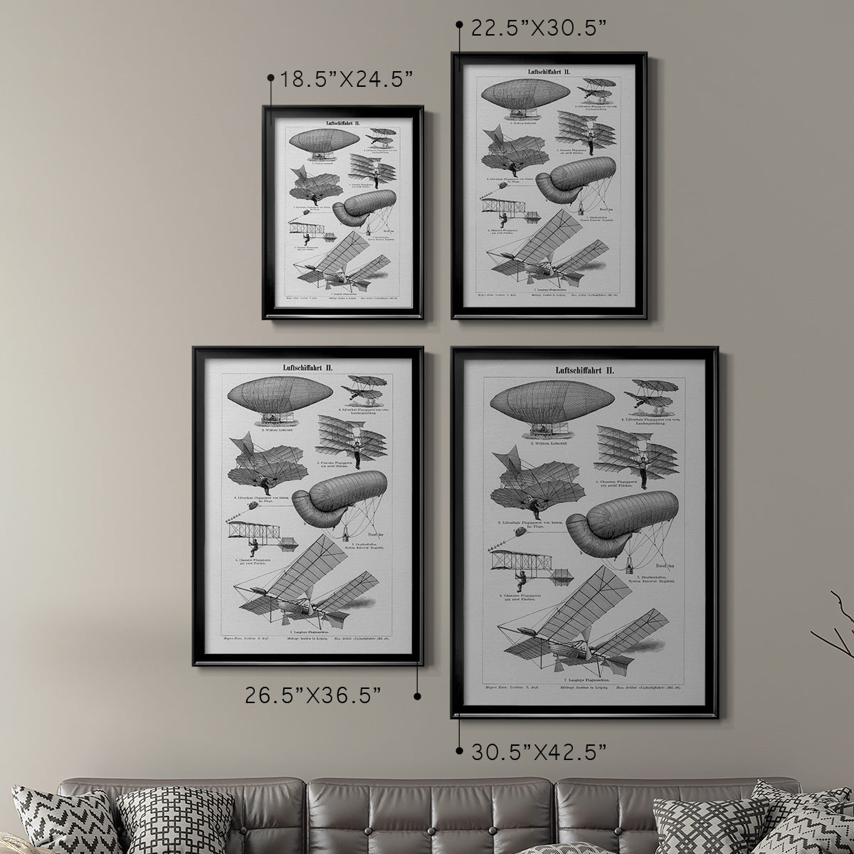 Industrial Flight - Modern Framed Canvas Print