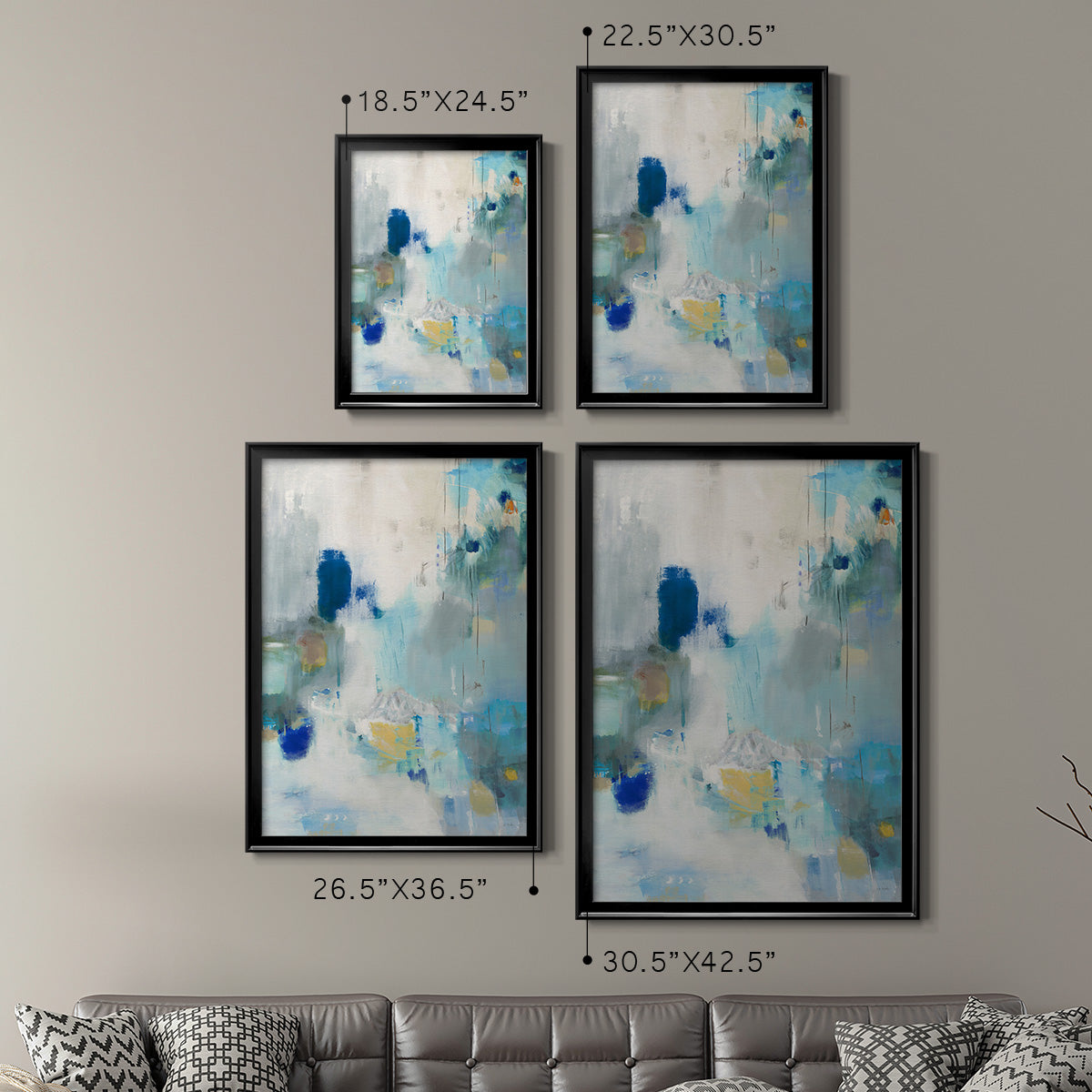 Celeste Motion II - Modern Framed Canvas Print