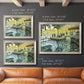 Impressionist riverside leisure scene by Claude Monet in an ornate champagne frame shown in multiple size options.