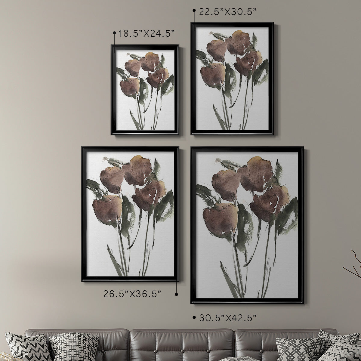 Growing Wild II - Modern Framed Canvas Print