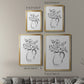 Sketchy Bouquet II - Modern Framed Canvas Print