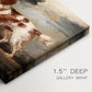 Canvas art print of a spaniel dog resting in landscape with attentive expression, highlighting texture and gallery-wrapped edges