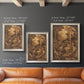 Monochrome religious painting of the raising of Lazarus by Leandro Bassano in an ornate champagne frame shown in multiple vertical size options.