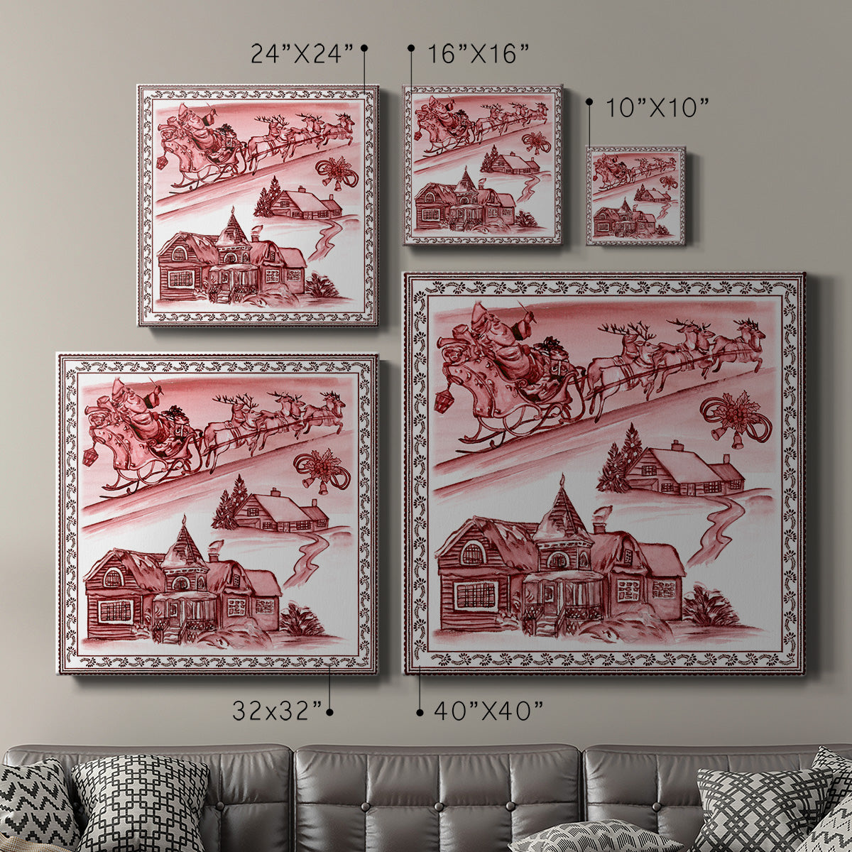 Christmas Wonderland Toile I - Canvas Art Print