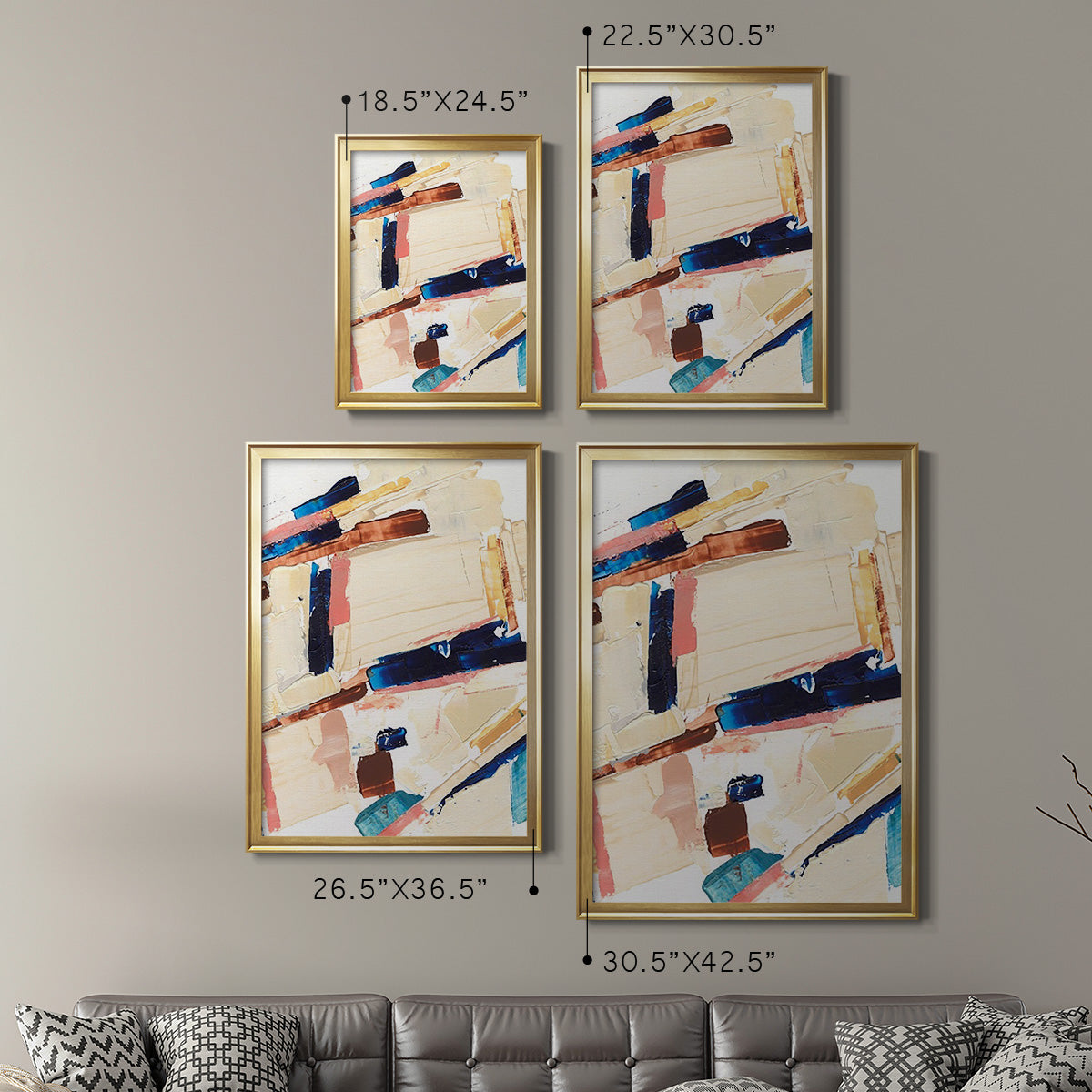 Pivot Point I - Modern Framed Canvas Print