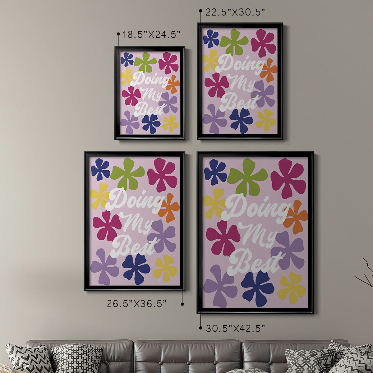 Doing My Best - Modern Framed Canvas Print
