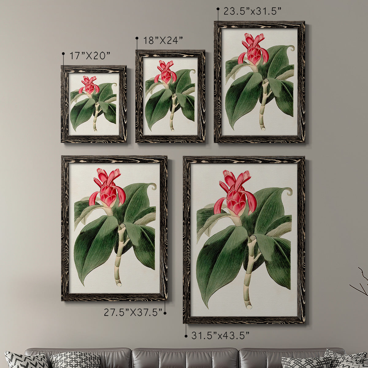 Flora of the Tropics I - Premium Framed Canvas 2 Piece Set - Ready to Hang